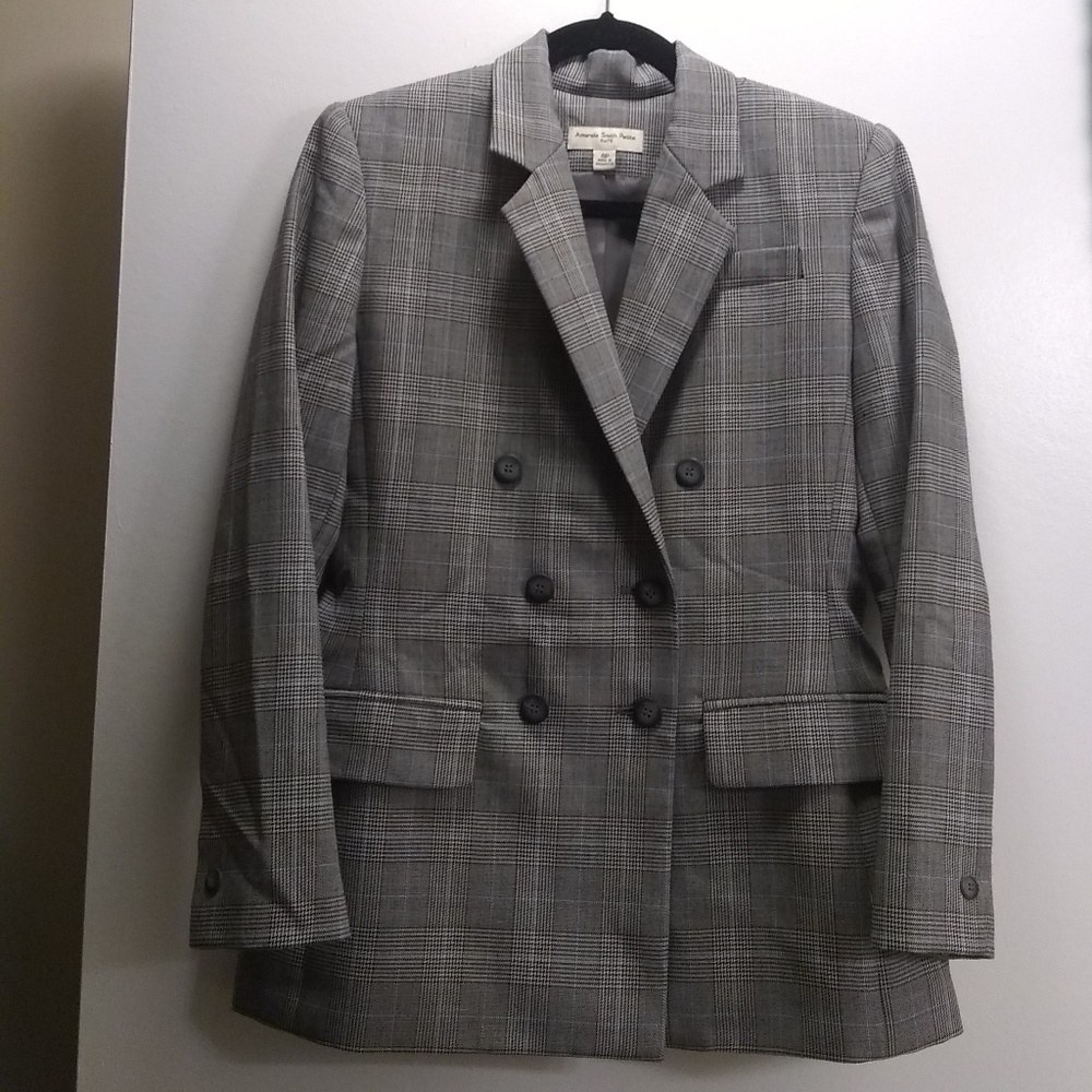 Plaid Double Breasted Blazer